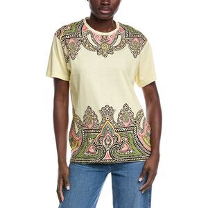 Etro Womens  Print T-Shirt, Yellow